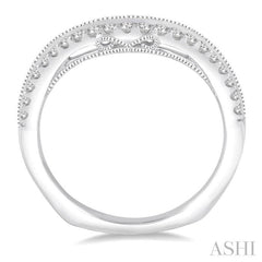 1/4 Ctw Round Cut Diamond Wedding Band in 14K White Gold
