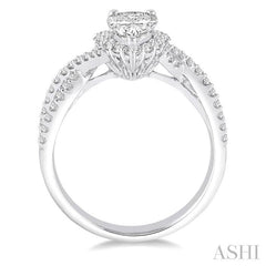 1/2 Ctw Diamond Semi-Mount Engagement Ring in 14K White Gold