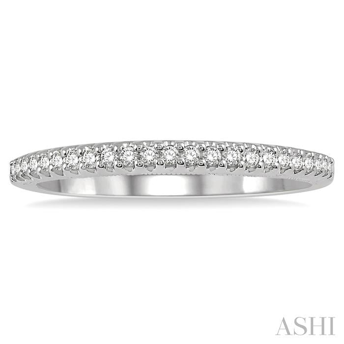 1/6 Ctw Round Cut Diamond Wedding Band in 14K White Gold