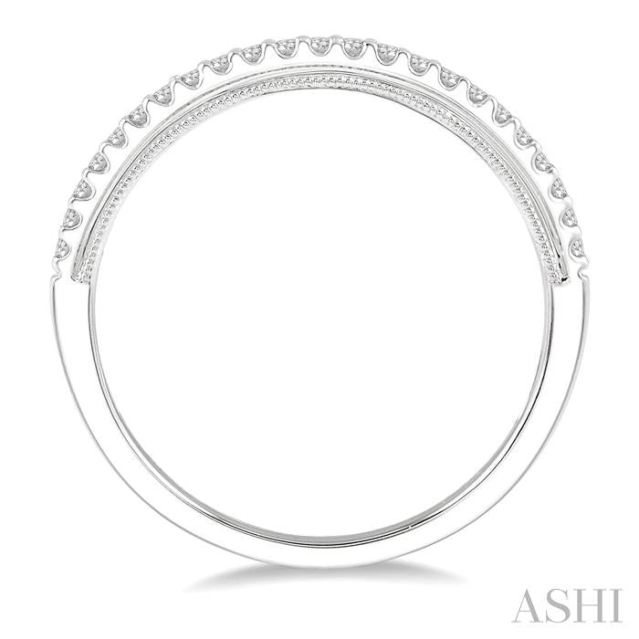 1/6 Ctw Round Cut Diamond Wedding Band in 14K White Gold