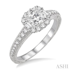 3/8 Ctw Diamond Semi-Mount Engagement Ring in 14K White Gold