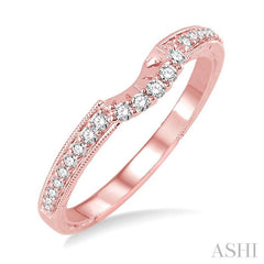 1/5 Ctw Round Cut Diamond Wedding Band in 14K Rose Gold