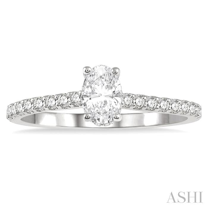 1/4 Ctw Semi-Mount Diamond Engagement Ring in 14K White Gold
