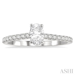 1/4 Ctw Semi-Mount Diamond Engagement Ring in 14K White Gold