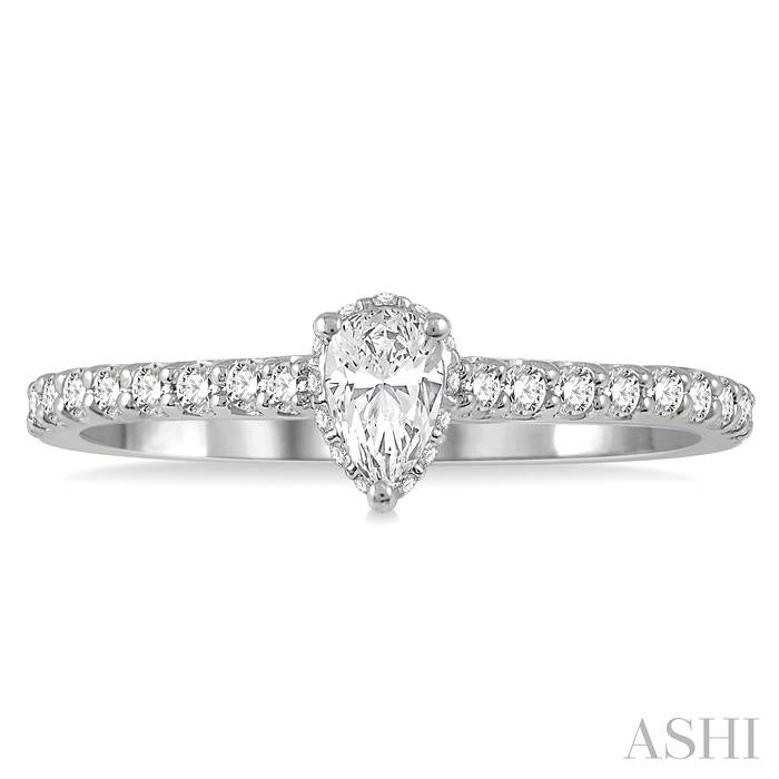 1/4 Ctw Semi-Mount Diamond Engagement Ring in 14K White Gold