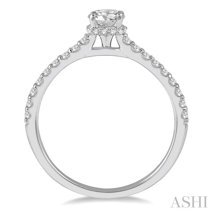 1/4 Ctw Semi-Mount Diamond Engagement Ring in 14K White Gold
