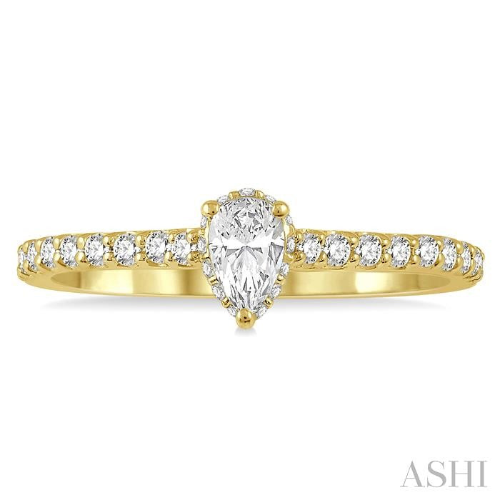 1/4 Ctw Semi-Mount Diamond Engagement Ring in 14K Yellow Gold