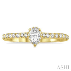1/4 Ctw Semi-Mount Diamond Engagement Ring in 14K Yellow Gold