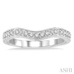 1/4 Ctw Round Cut Diamond Wedding Band in 14K White Gold