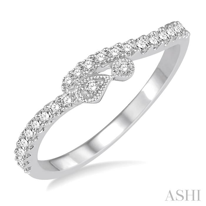 1/4 Ctw Round Diamond Wedding Band in 14K White Gold