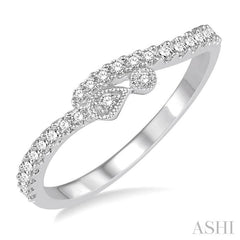 1/4 Ctw Round Diamond Wedding Band in 14K White Gold