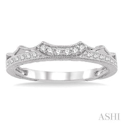 1/5 Ctw Round Diamond Wedding Band in 14K White Gold