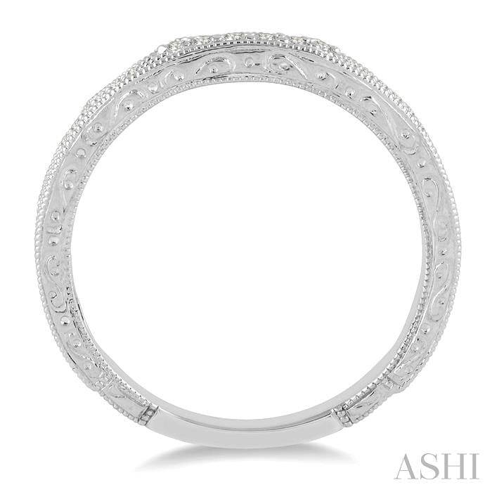 1/5 Ctw Round Diamond Wedding Band in 14K White Gold