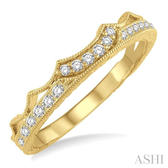 1/5 Ctw Round Diamond Wedding Band in 14K Yellow Gold