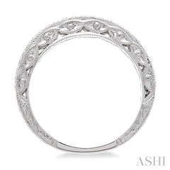 1/5 Ctw Round Cut Diamond Matching Wedding Band in 14K White Gold
