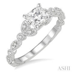 1/6 Ctw Diamond Semi-Mount Engagement Ring in 14K White Gold