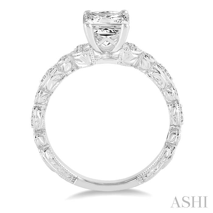 1/6 Ctw Diamond Semi-Mount Engagement Ring in 14K White Gold