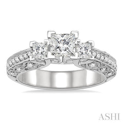 1/2 Ctw Diamond Semi-Mount Engagement Ring in 14K White Gold