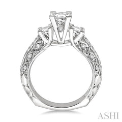 1/2 Ctw Diamond Semi-Mount Engagement Ring in 14K White Gold