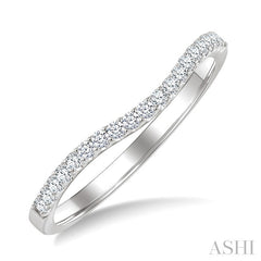 1/5 Ctw Round Diamond Wedding Band in 14K White Gold