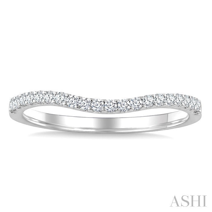 1/5 Ctw Round Diamond Wedding Band in 14K White Gold