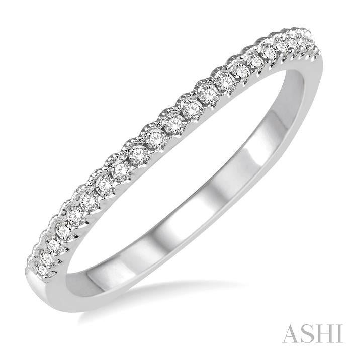 1/6 Ctw Round Diamond Wedding Band in 14K White Gold