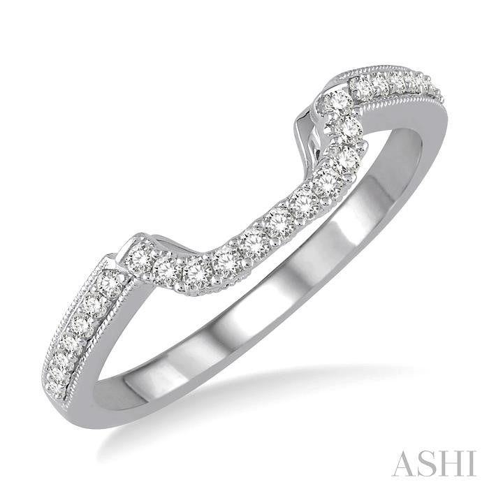1/6 Ctw Round Diamond Wedding Band in 14K White Gold