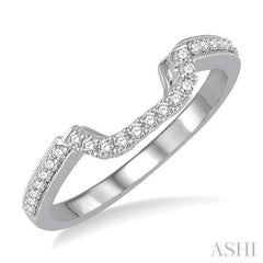 1/6 Ctw Round Diamond Wedding Band in 14K White Gold