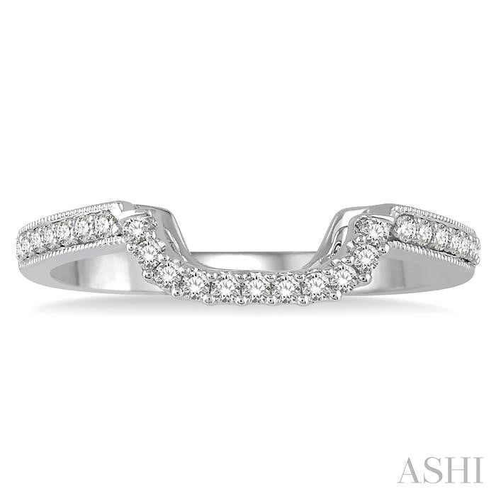 1/6 Ctw Round Diamond Wedding Band in 14K White Gold