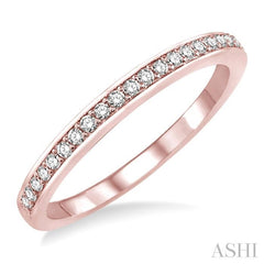 1/10 Ctw Round Cut Diamond Wedding Band in 14K Rose Gold