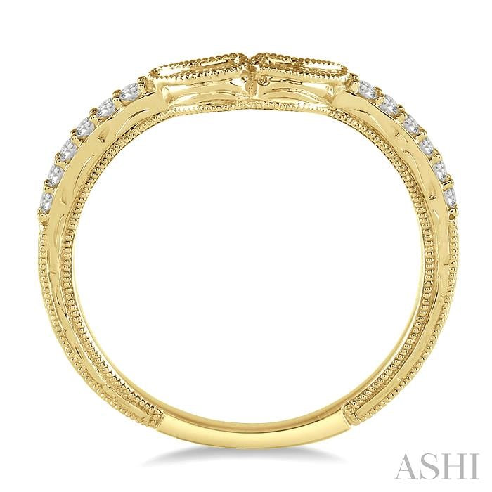 1/10 Ctw Round Diamond Wedding Band in 14K Yellow Gold