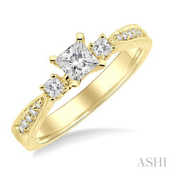 1/5 Ctw Diamond Semi-Mount Engagement Ring in 14K Yellow Gold