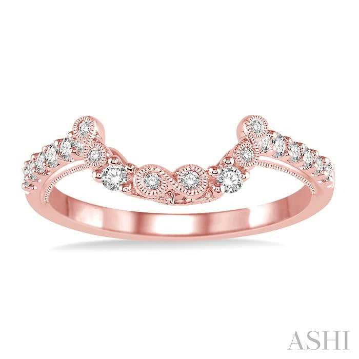 1/4 Ctw Round Cut Diamond Wedding Band in 14K Rose Gold