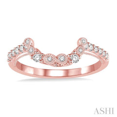 1/4 Ctw Round Cut Diamond Wedding Band in 14K Rose Gold