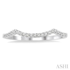 1/6 Ctw Round Cut Diamond Wedding Band in 14K White Gold