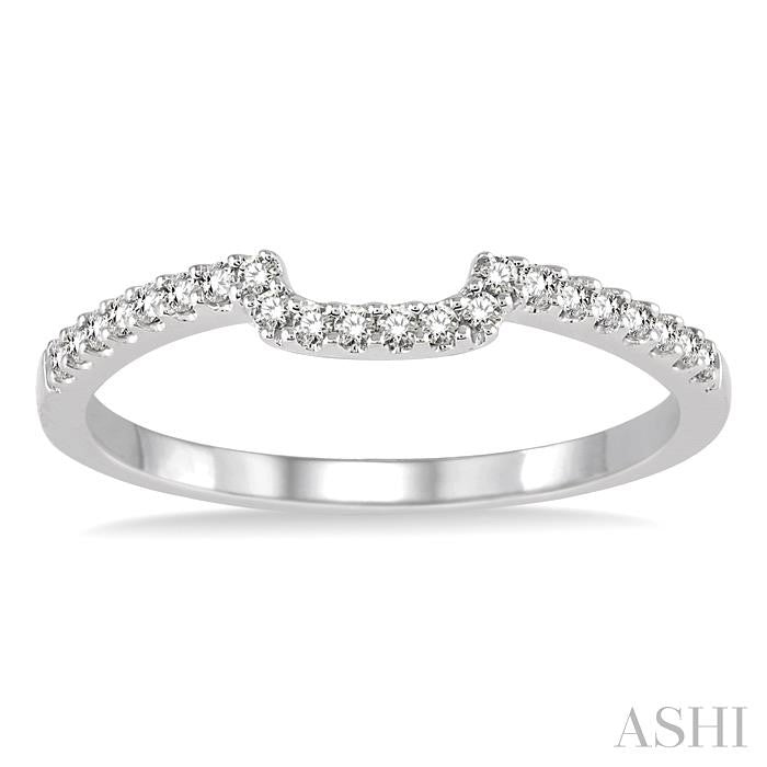 1/6 Ctw Round Cut Diamond Wedding Band in 14K White Gold