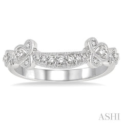 1/6 Ctw Round Cut Diamond Wedding Band in 14K White Gold