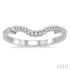 1/6 Ctw Round Cut Diamond Wedding Band in 14K White Gold