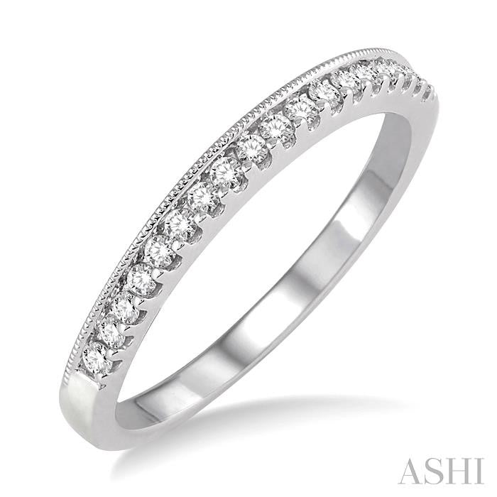 1/6 Ctw Round Cut Diamond Wedding Band in 14K White Gold