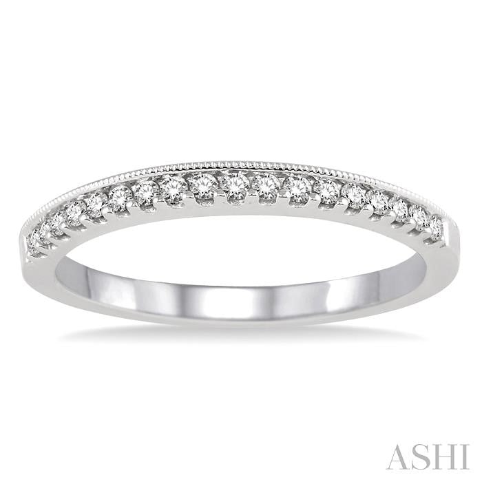 1/6 Ctw Round Cut Diamond Wedding Band in 14K White Gold