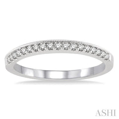 1/6 Ctw Round Cut Diamond Wedding Band in 14K White Gold