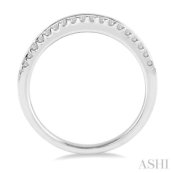 1/6 Ctw Round Cut Diamond Wedding Band in 14K White Gold