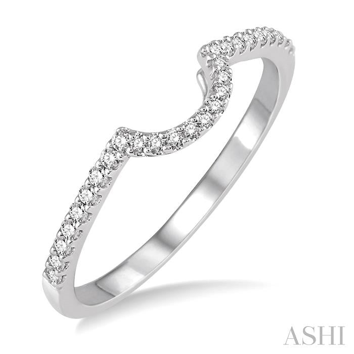 1/6 Ctw Round Cut Diamond Wedding Band in 14K White Gold