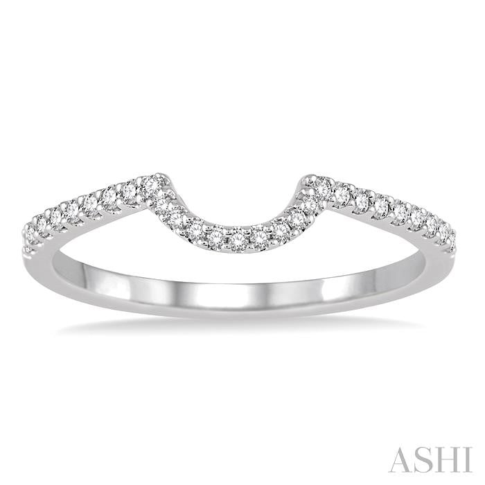 1/6 Ctw Round Cut Diamond Wedding Band in 14K White Gold