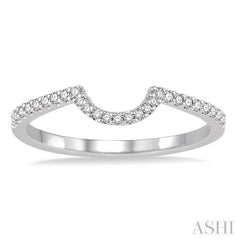 1/6 Ctw Round Cut Diamond Wedding Band in 14K White Gold