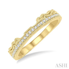 1/6 Ctw Round Cut Diamond Wedding Band in 14K Yellow Gold
