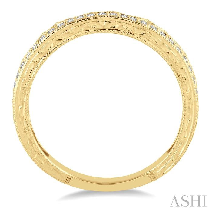 1/6 Ctw Round Cut Diamond Wedding Band in 14K Yellow Gold