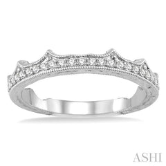 1/6 Ctw Round Cut Diamond Wedding Band in 14K White Gold