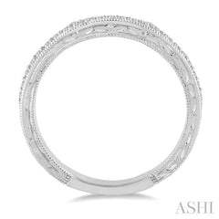 1/6 Ctw Round Cut Diamond Wedding Band in 14K White Gold