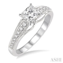 1/5 Ctw Diamond Semi-Mount Engagement Ring in 14K White Gold